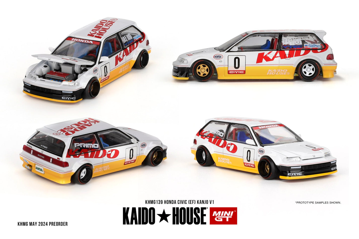 Mini GT Honda Civic (EF) Kanjo V1 Kaido House 1:64 - KHMG139