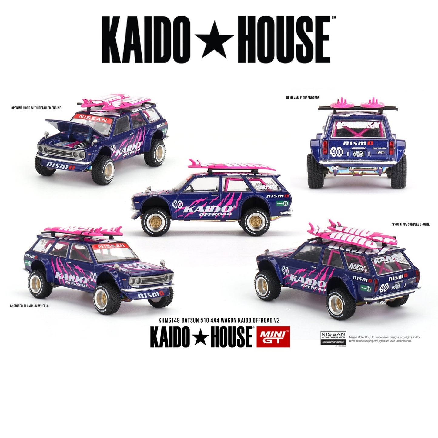 MINI GT Datsun 510 4x4 Wagon KAIDO Offroad V2 1:64 - KHMG149