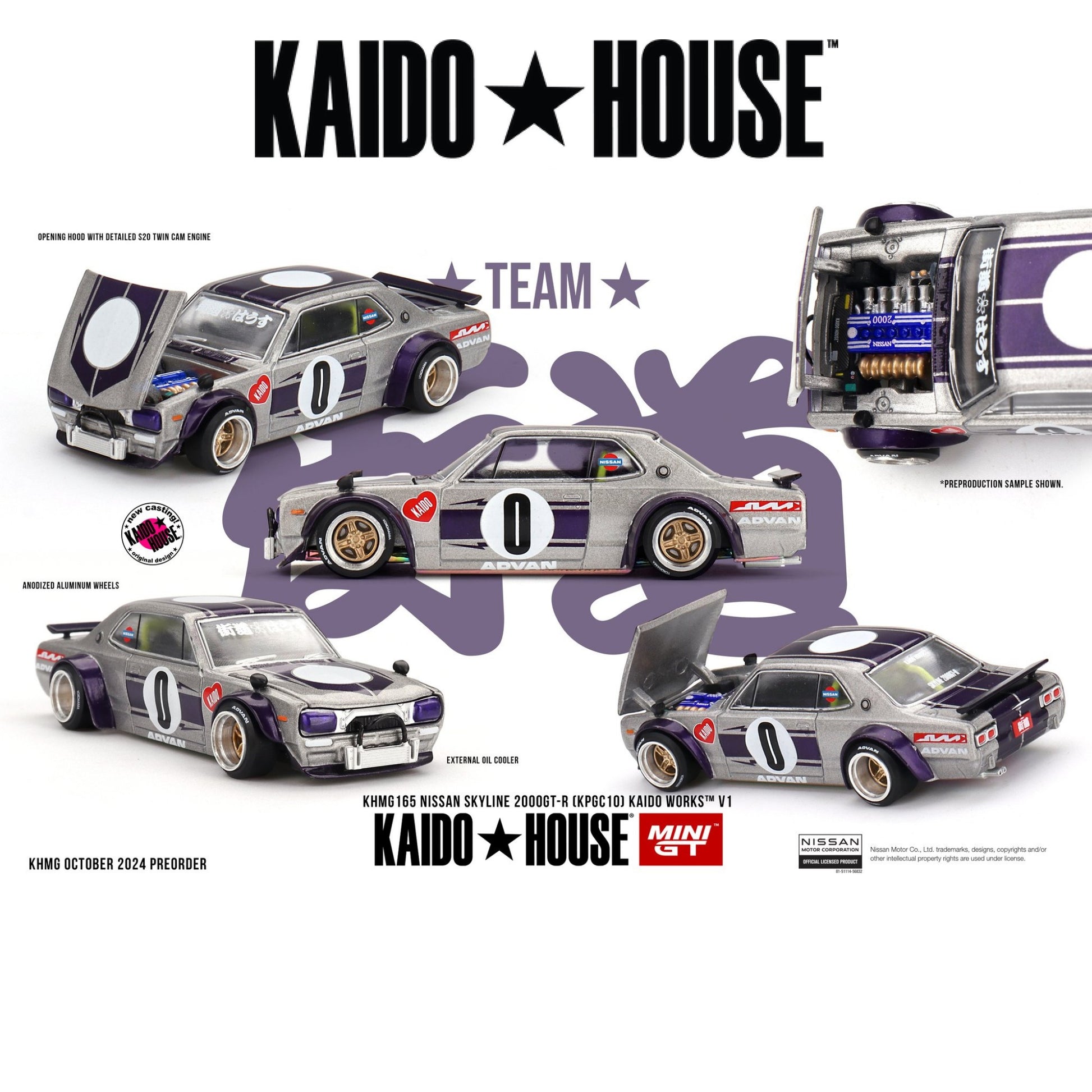 MINI GT Nissan Skyline GT-R (KPGC10) Kaido Works V1 1:64 - KHMG165