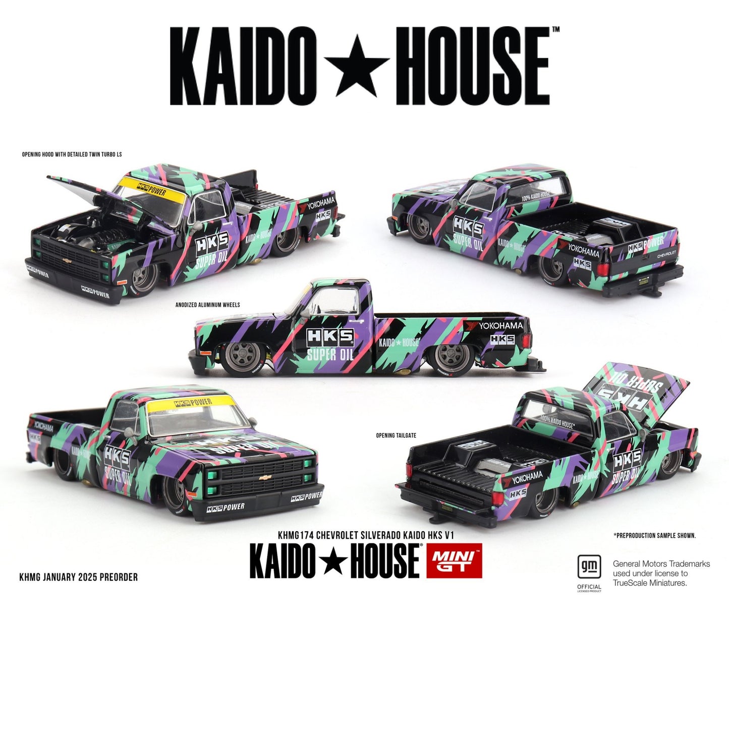 MINI GT Chevrolet Silverado KAIDO HKS V1 1:64 - KHMG174