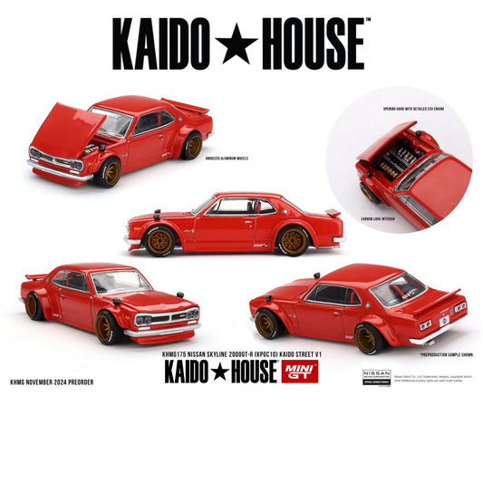 MINI GT Nissan Skyline 2000GT-R (KPGC10) Kaido Street V1 1:64 - KHMG175