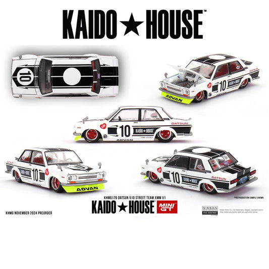 MINI GT Datsun 510 Street Team XMM V1 1:64 - KHMG176