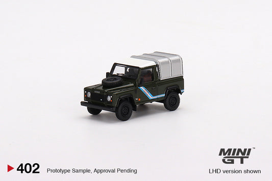 MINI GT Land Rover Defender 90 Pickup Bronze Green LHD/RHD #402 1:64 - MGT00402