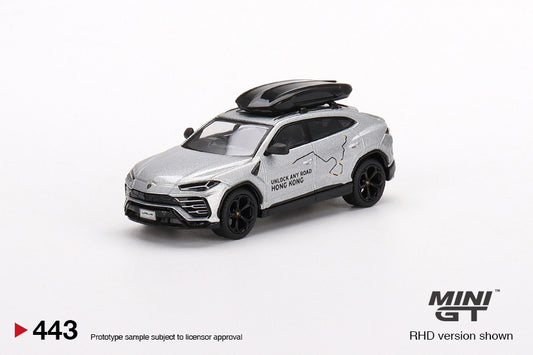 MINI GT Lamborghini Urus “Unlock any Road Hong Kong” RHD #443 1:64 - MGT00443