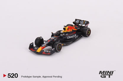 MINI GT Oracle Red Bull Racing RB18 #1 Max Verstappen 2022 Abu Dhabi Grand Prix Winner #520 1:64 - MGT00520