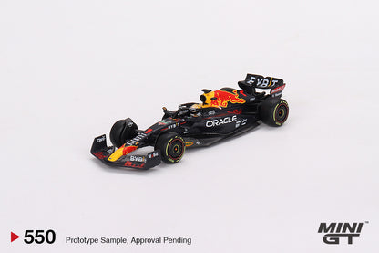 MINI GT Oracle Red Bull Racing RB18 #1 Max Verstappen 2022 Monaco Grand Prix 3rd Place #550 1:64 - MGT00550