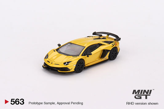 MINI GT Lamborghini Aventador SVJ Giallo Orion LHD #563 1:64 - MGT00563