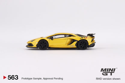 MINI GT Lamborghini Aventador SVJ Giallo Orion LHD #563 1:64 - MGT00563