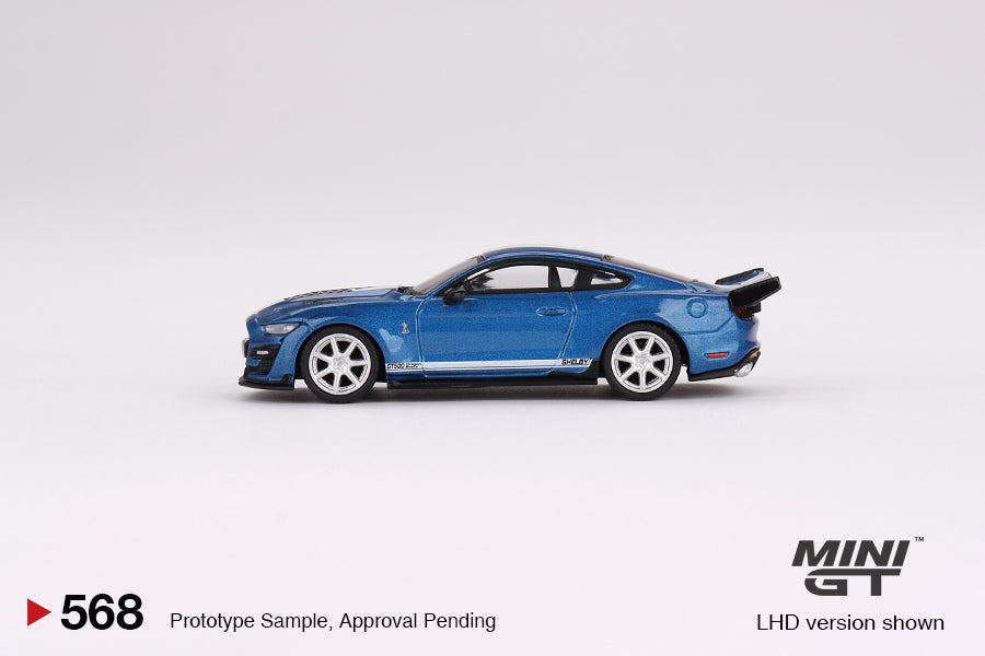 MINI GT Shelby GT500 Dragon Snake Concept Ford Performance Blue LHD #568 1:64 - MGT00568