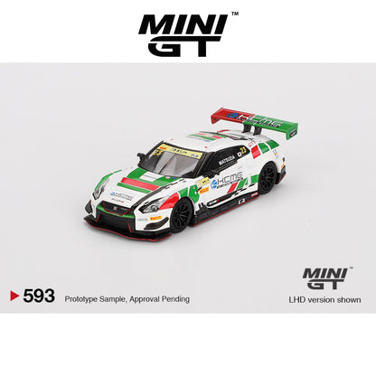 MINI GT Nissan GT-R NISMO GT3 #23 KCMG 2018 FIA GT World Cup Macau LHD #593 1:64 - MGT00593-L