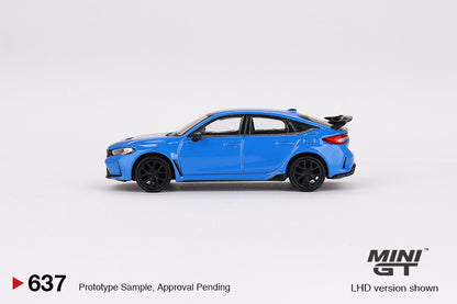 MINI GT Honda Civic Type R Boost Blue Pearl 2023 LHD/RHD #637 1:64 - MGT00637