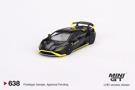 MINI GT Lamborghini Huracán STO Nero Noctis LHD/RHD #638 1:64 - MGT00638