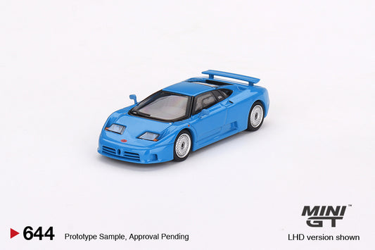 MINI GT Bugatti EB110 GT Blu Bugatti LHD #644 1:64 - MGT00644