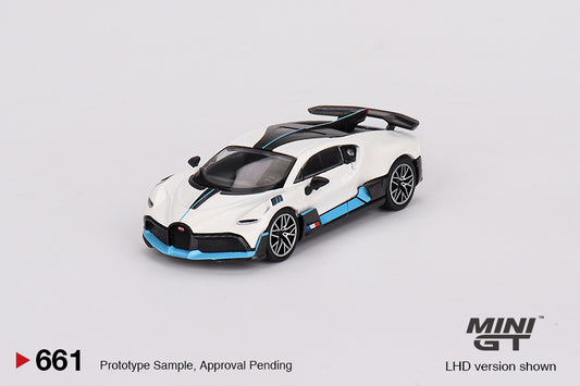 MINI GT Bugatti Divo White LHD #661 1:64 - MGT00661