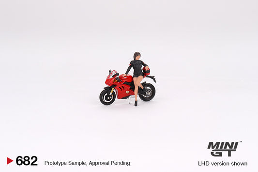 MINI GT Ducati Panigale V4 S with Ducati Girl #682 1:64 - MGT00682