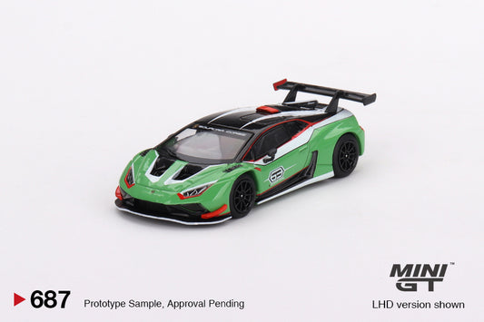 MINI GT Lamborghini Huracán GT3 EVO2 Presentation LHD #687 1:64 - MGT00687