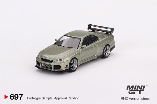 MINI GT Nissan Skyline GT-R (R34) Tommykaira R-Z Millenium Jade RHD #697 1:64 - MGT00697