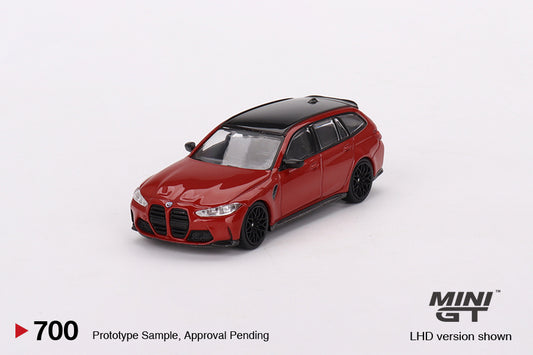 MINI GT BMW M3 Competition Touring Toronto Red Metallic LHD/RHD #700 1:64 - MGT00700