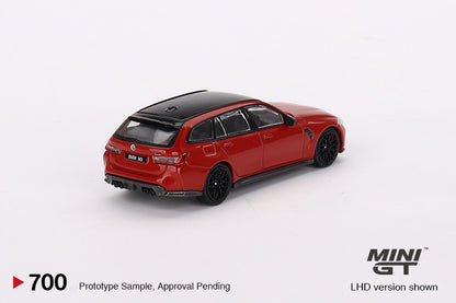 MINI GT BMW M3 Competition Touring Toronto Red Metallic LHD/RHD #700 1:64 - MGT00700