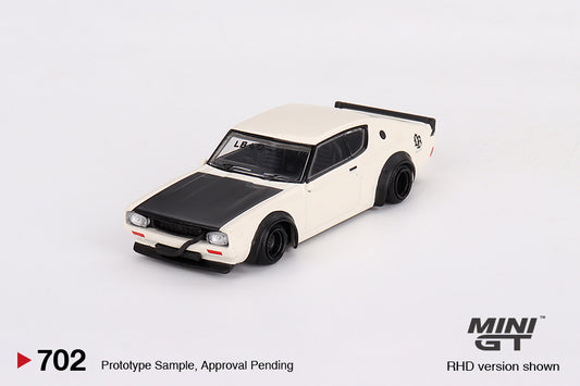 MINI GT Nissan Skyline Kenmeri Liberty Walk White RHD #702 1:64 - MGT00702