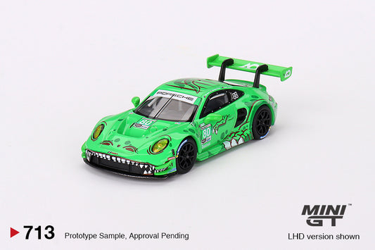 MINI GT Porsche 911 GT3 R #80 GTD AO Racing 2023 IMSA Sebring 12 Hrs LHD #713 1:64 - MGT00713