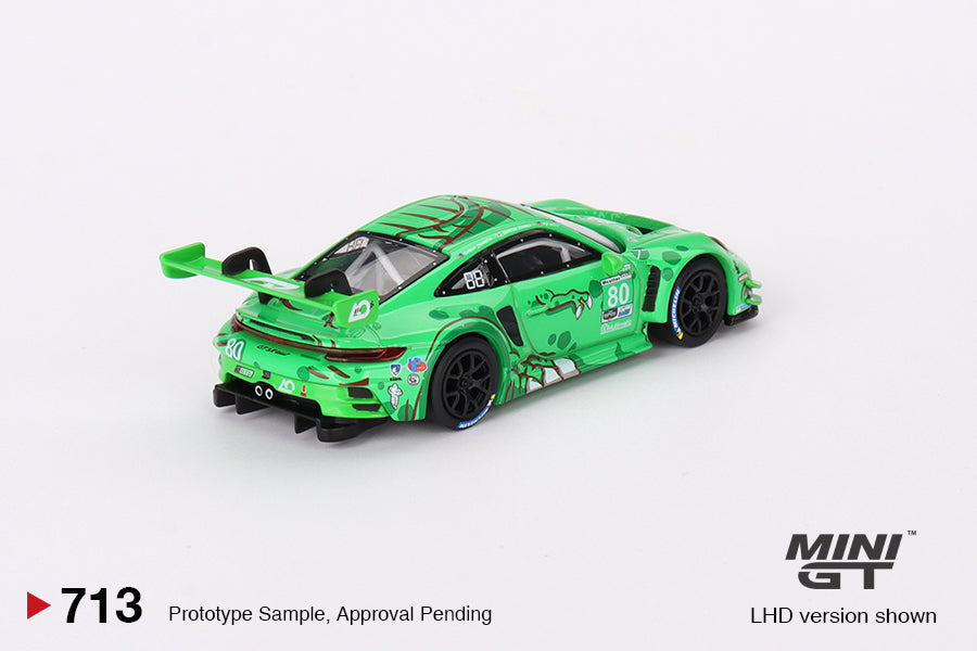 MINI GT Porsche 911 GT3 R #80 GTD AO Racing 2023 IMSA Sebring 12 Hrs LHD #713 1:64 - MGT00713