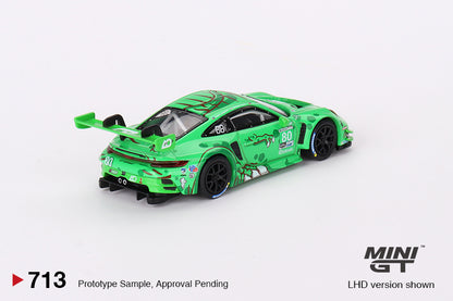 MINI GT Porsche 911 GT3 R #80 GTD AO Racing 2023 IMSA Sebring 12 Hrs LHD #713 1:64 - MGT00713