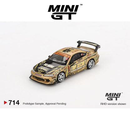 MINI GT Nissan Silvia (S15) Top Secret D1GP RHD #714 1:64 - MGT00714-BL