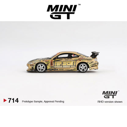 MINI GT Nissan Silvia (S15) Top Secret D1GP RHD #714 1:64 - MGT00714-BL