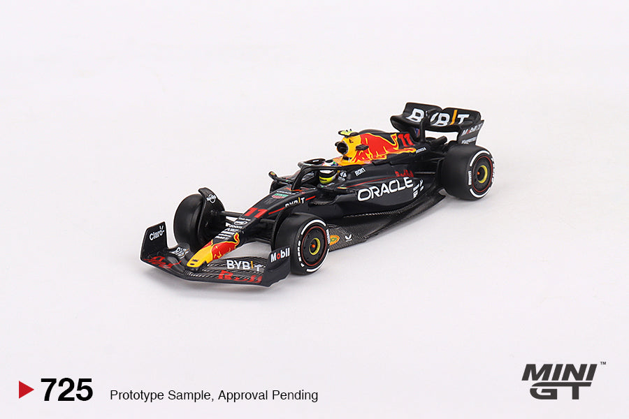 MINI GT Oracle Red Bull Racing RB19 #11 Sergio Pérez 2023 F1 2023 Saudi Arabian GP Winner #725 1:64 - MGT00725