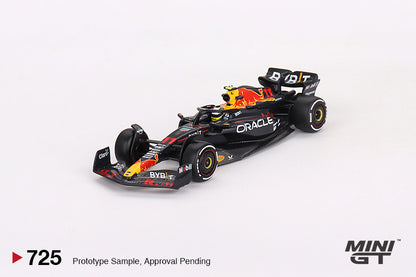 MINI GT Oracle Red Bull Racing RB19 #11 Sergio Pérez 2023 F1 2023 Saudi Arabian GP Winner #725 1:64 - MGT00725