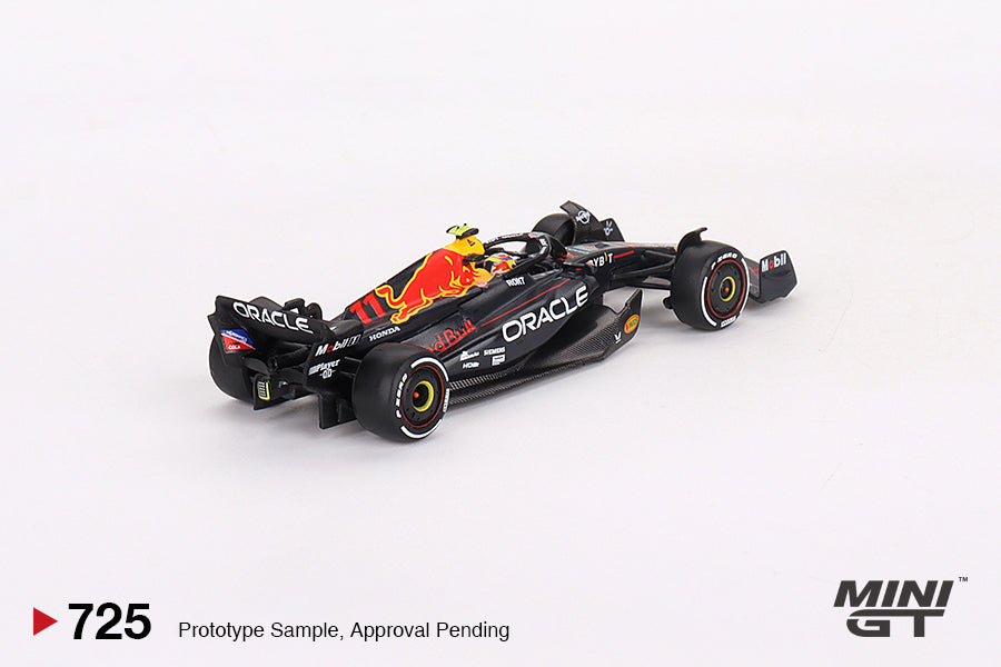 MINI GT Oracle Red Bull Racing RB19 #11 Sergio Pérez 2023 F1 2023 Saudi Arabian GP Winner #725 1:64 - MGT00725