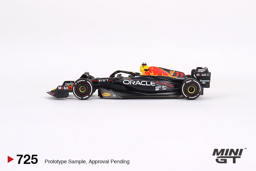 MINI GT Oracle Red Bull Racing RB19 #11 Sergio Pérez 2023 F1 2023 Saudi Arabian GP Winner #725 1:64 - MGT00725