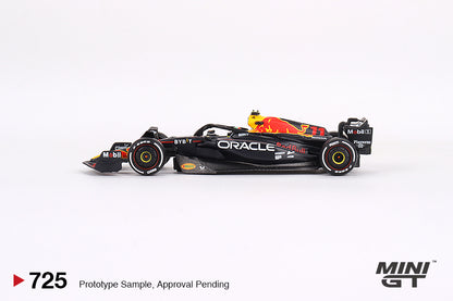 MINI GT Oracle Red Bull Racing RB19 #11 Sergio Pérez 2023 F1 2023 Saudi Arabian GP Winner #725 1:64 - MGT00725