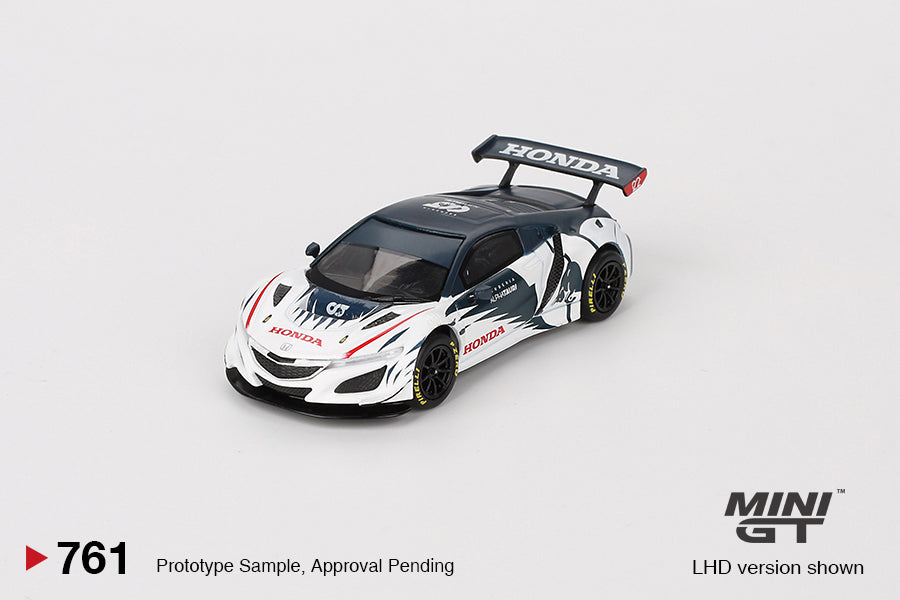 MINI GT Honda NSX GT3 EVO AlphaTauri Yuki Tsunoda 2023 Red Bull Formula Nurburgring LHD #761 1:64 - MGT00761