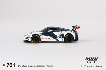 MINI GT Honda NSX GT3 EVO AlphaTauri Yuki Tsunoda 2023 Red Bull Formula Nurburgring LHD #761 1:64 - MGT00761