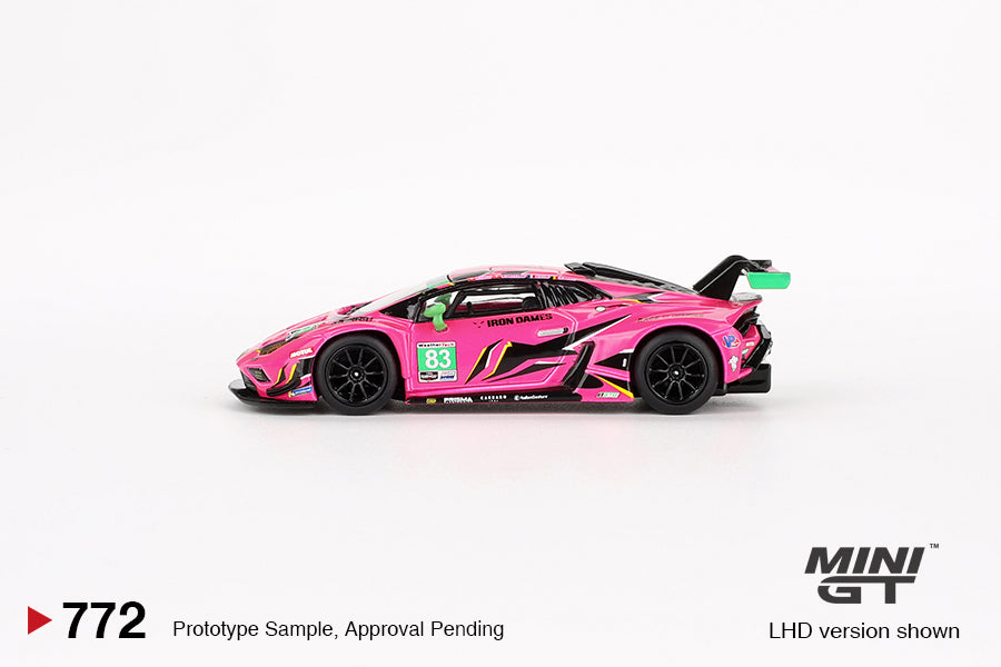 MINI GT Lamborghini Huracán GT3 EVO2 #83 Iron Dames IMSA 2023 Daytona 24 Hrs LHD #772 1:64 - MGT00772