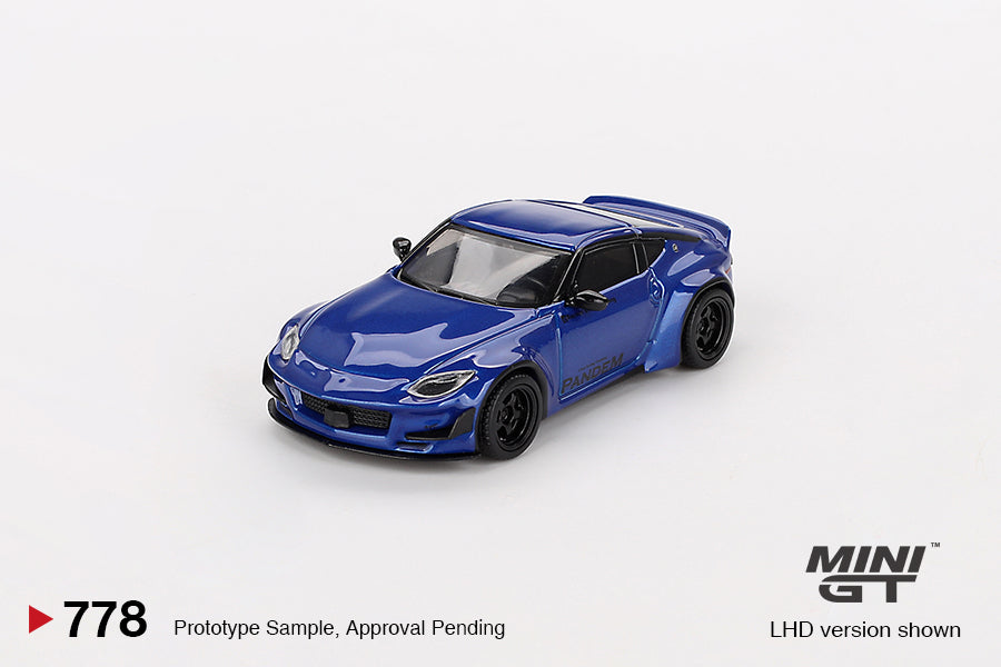 MINI GT Nissan Z Pandem Seiran Blue LHD/RHD #778 1:64 - MGT00778