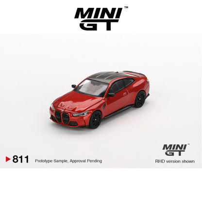 MINI GT BMW M4 Competition (G82) Sahkir Orange LHD/RHD #811 1:64 - MGT00811