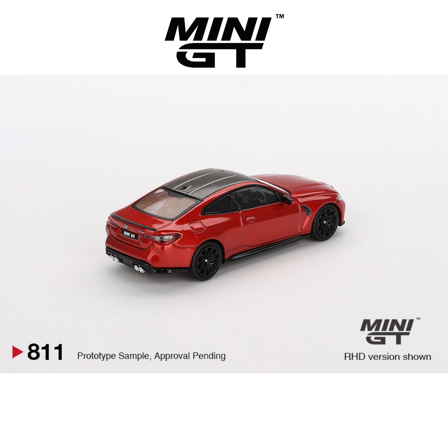 MINI GT BMW M4 Competition (G82) Sahkir Orange LHD/RHD #811 1:64 - MGT00811