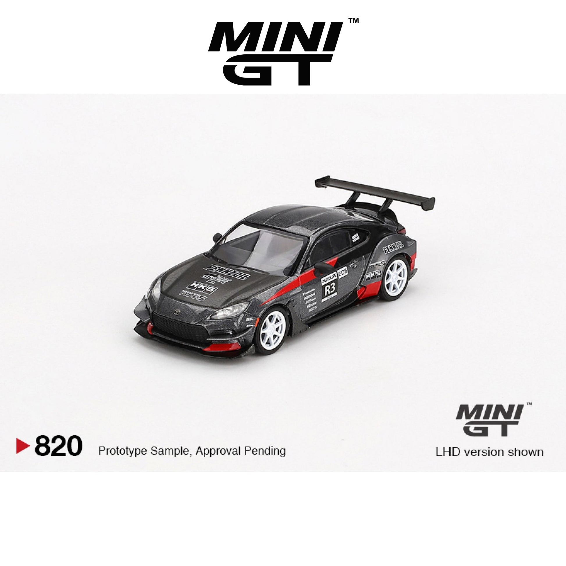 MINI GT Toyota GR86 Larry Chen's HKS Turbocharged GR86 LHD #820 1:64 - MGT00820-L