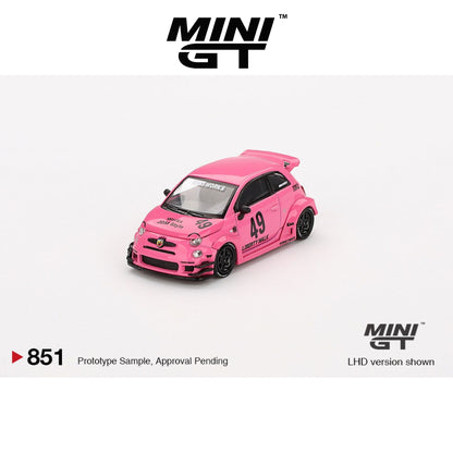 MINI GT Fiat ABARTH 595 LB-WORKS x Abas Works Pink #851 LHD/RHD 1:64 - MGT00851