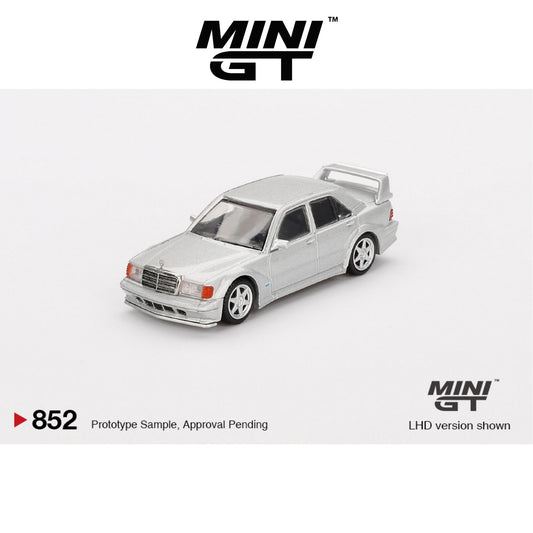 MINI GT Mercedes Benz 190E 2.5-16 Evolution II Astral Silver #852 LHD 1:64 - MGT00852-L