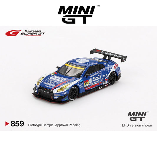 MINI GT Nissan GT-R NISMO GT3 #56 "Realize Nissan Mechanic Challenge GT-R" Kondo Racing 2023 SUPER GT SERIES #859 1:64 - MGT00859-BL