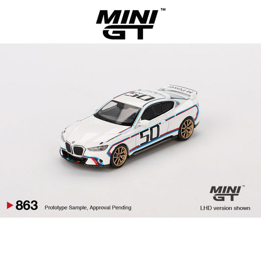 MINI GT BMW 3.0 CSL White #841 LHD 1:64 - MGT00863-L