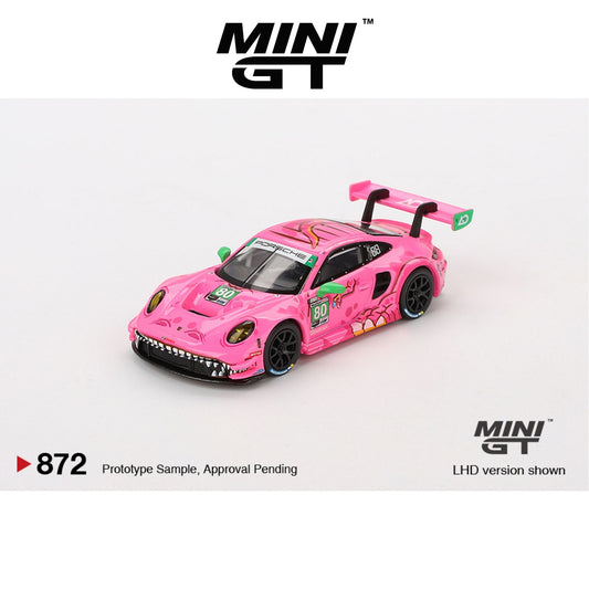 MINI GT Porsche 911 GT3 R #80 AO Racing 2023 IMSA Virginia "Roxy" #872 LHD 1:64 - MGT00872-L