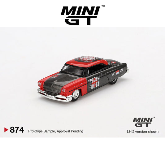 MINI GT Lincoln Capri Hot Rod 1954 "Shadow Puppet" MINI GT x MIZU Diecast 2024 LHD #874 1:64 - MGT00874-BL