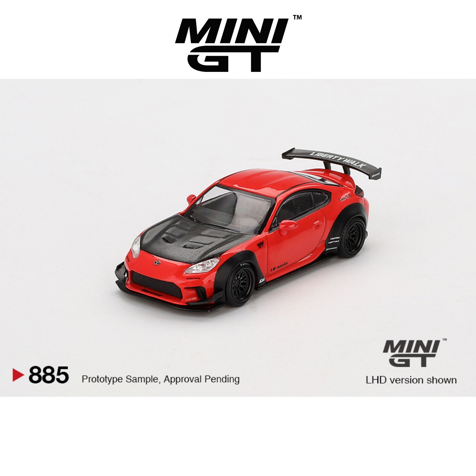 MINI GT Toyota GR86 LB★Nation Red LHD/RHD #885 1:64 - MGT00885