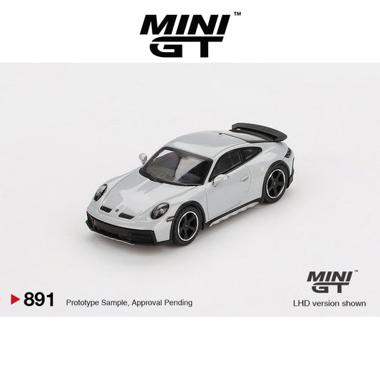 MINI GT Porsche 911 Dakar Ice Grey Metallic LHD/RHD #891 1:64 - MGT00891