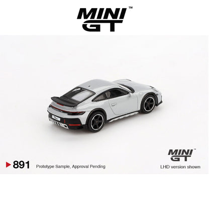 MINI GT Porsche 911 Dakar Ice Grey Metallic LHD/RHD #891 1:64 - MGT00891